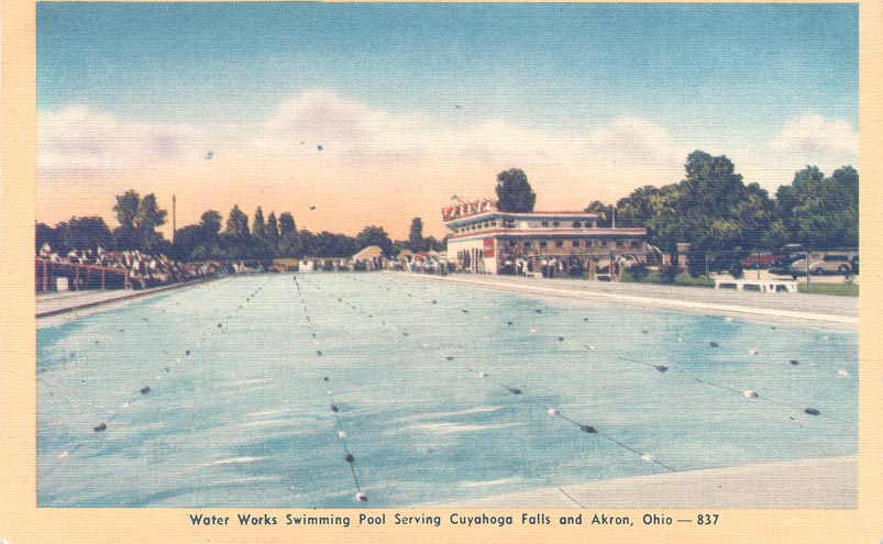 Water Works Family Aquatic Center post card circa 1945.