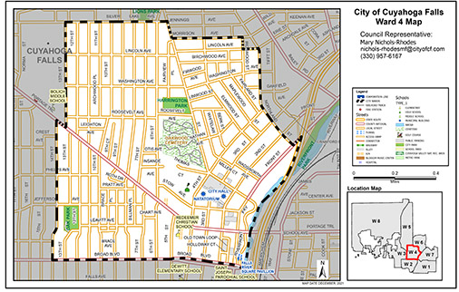Cuyahoga Falls Zoning Map Ward Four | City Of Cuyahoga Falls