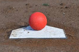 Kickball at home plate